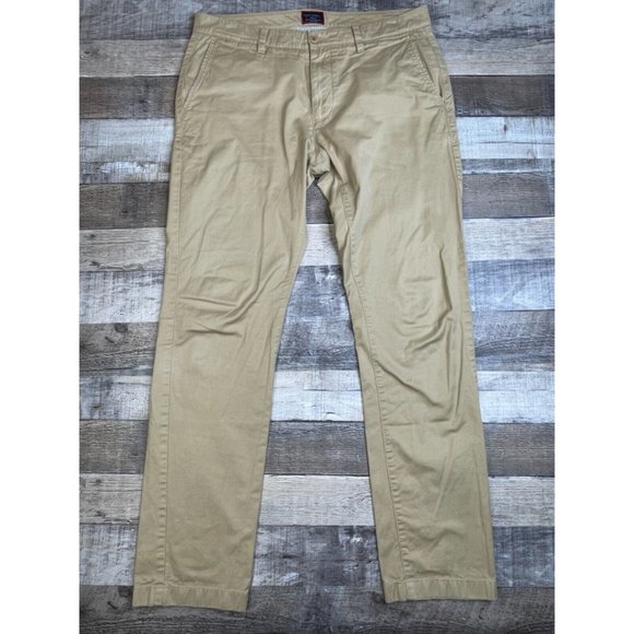Untuckit Men 34 x 32 Straight Fit Stretch Chino Pants Cotton Beige Work Tag 33 - Picture 3 of 6